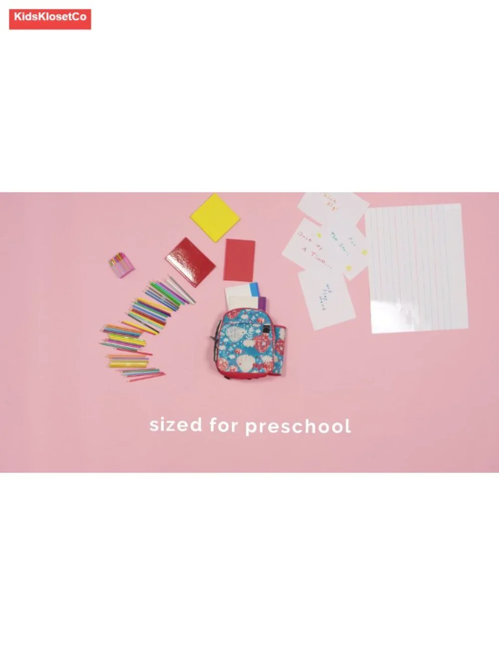 Toddler Preschool Backpack with Art Tube - Lightweight Daypack for Boys and